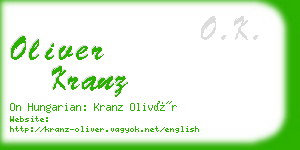 oliver kranz business card